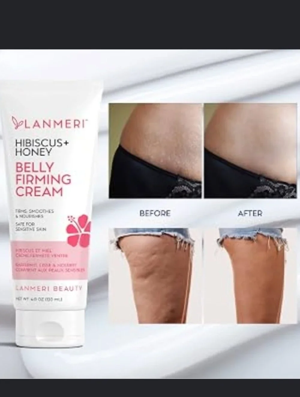 LANMERI Hibiscus + Honey Belly & Inner Thigh Firming Cream Duo